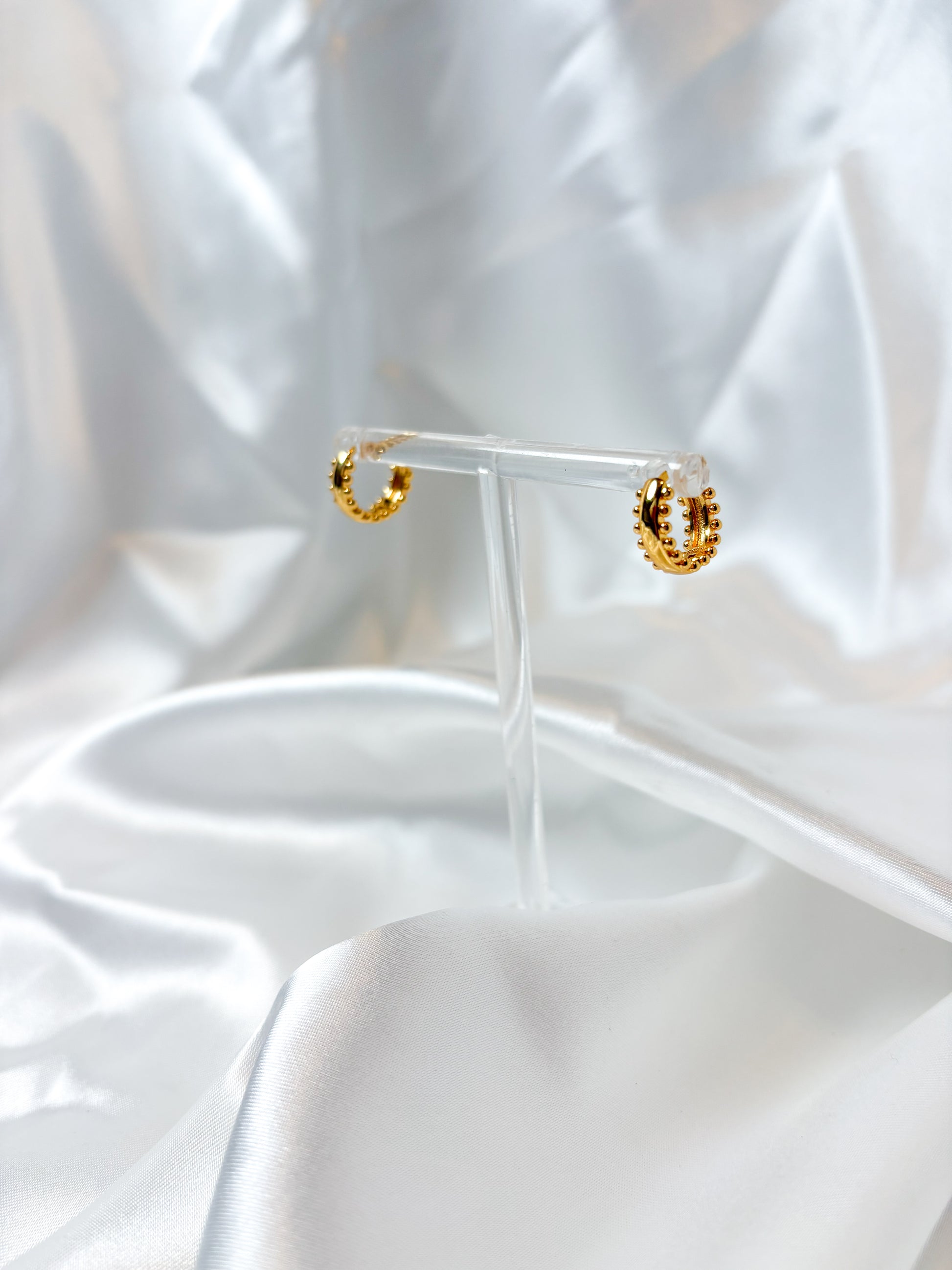 The Marbella Beaded Huggies